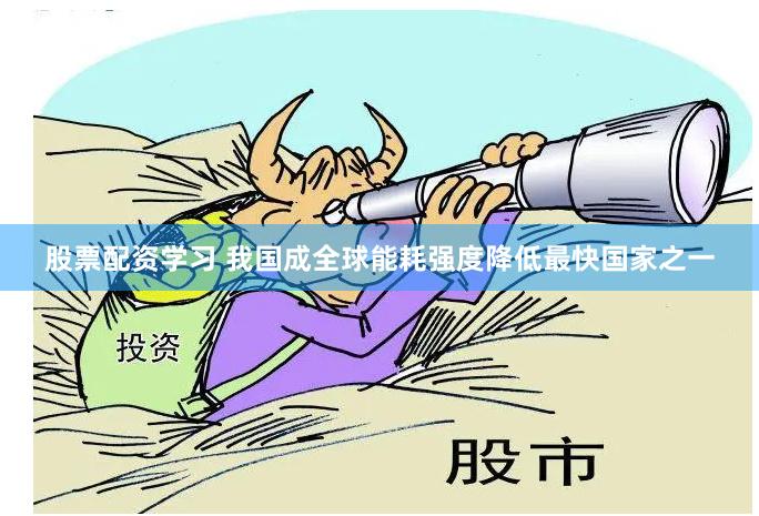 股票配资学习 我国成全球能耗强度降低最快国家之一