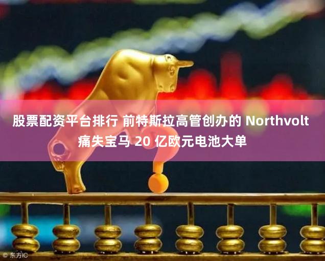 股票配资平台排行 前特斯拉高管创办的 Northvolt 痛失宝马 20 亿欧元电池大单