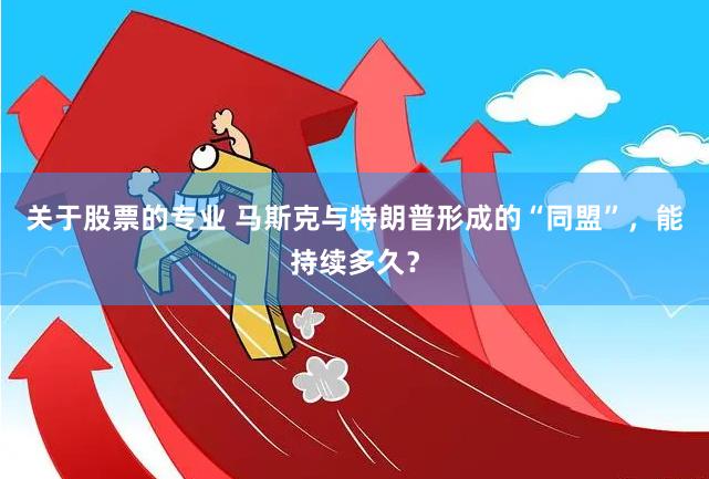 关于股票的专业 马斯克与特朗普形成的“同盟”，能持续多久？
